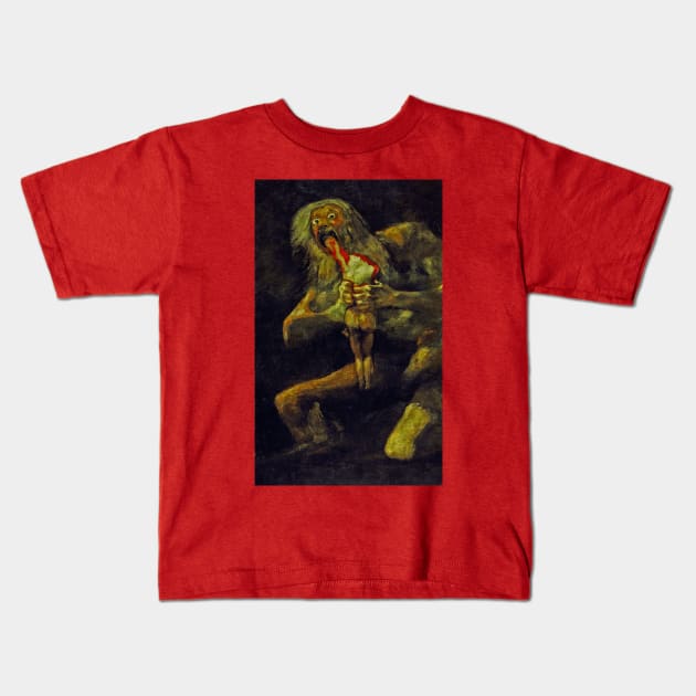 Goya's Saturn Kids T-Shirt by iceagethaws